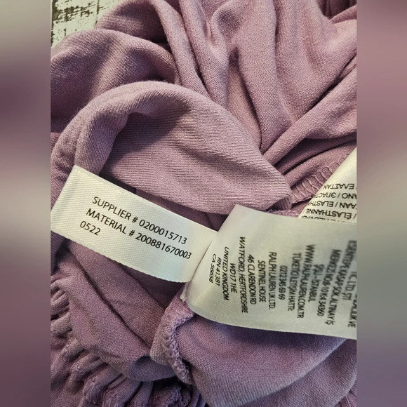 Lauren Ralph Lauren Women's Large  Jersey Peplum Blouse Scottish Black Label - Picture 14 of 14